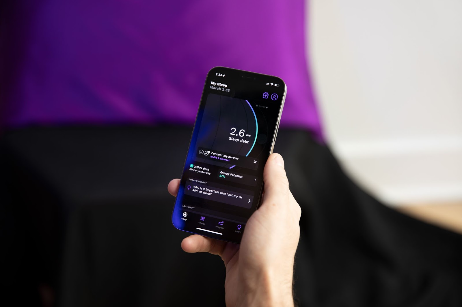 La app RISE muestra cuánta deuda de sueño tienes