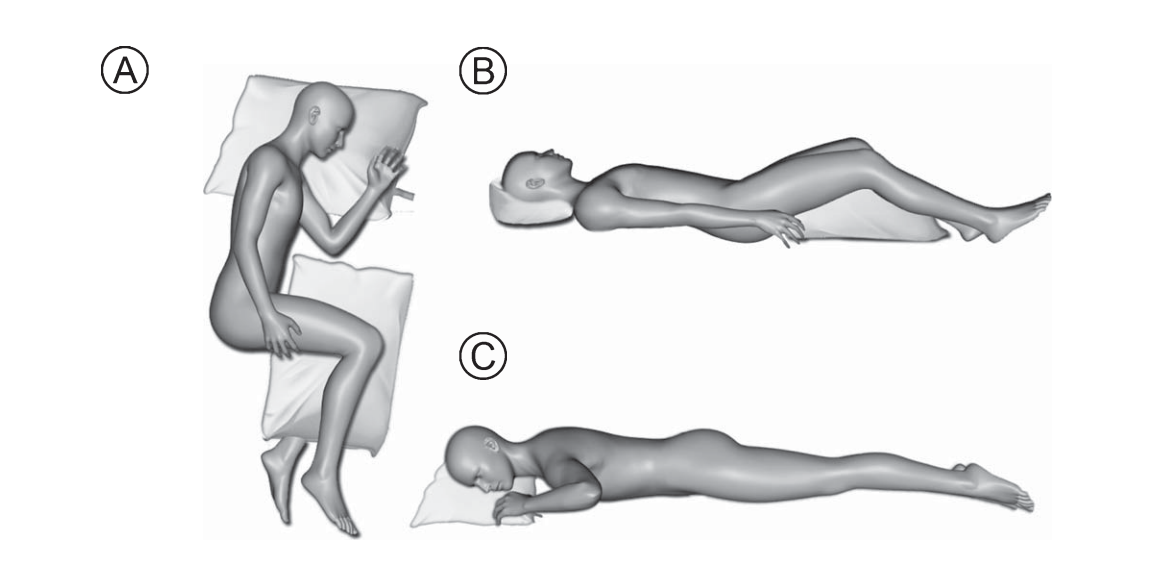 Image showing different sleep positions